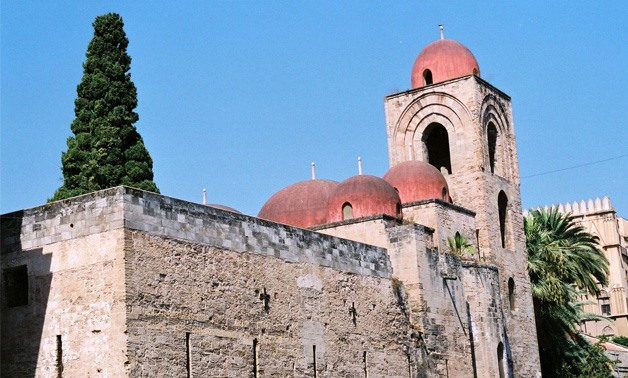 The church of San Giovanni degli Eremiti in Palermo, Sicily. It aas a masjid during the era of Muslim Sicily- Creative Commons via Wikimedia.
